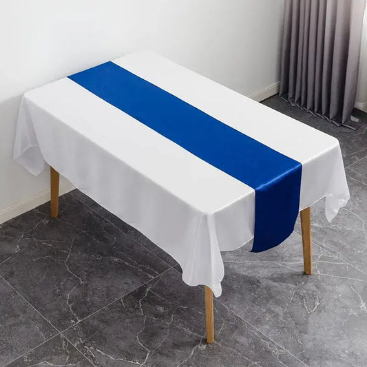 chemin de table bleu